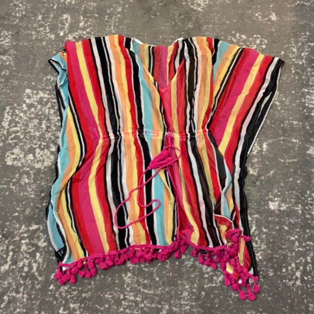 👙☀️🌴 Express 🌴 striped bikini swimsuit cover up